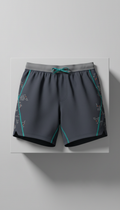 Moisture-wicking athletic shorts with laser-cut hems