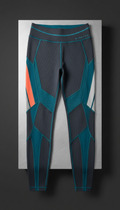 Compression performance leggings with engineered support