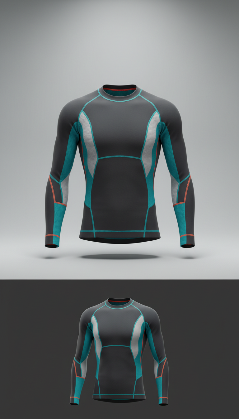 Technical long-sleeve training top with mesh ventilation