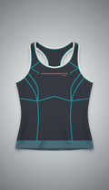 Structured racerback tank with bonded seams